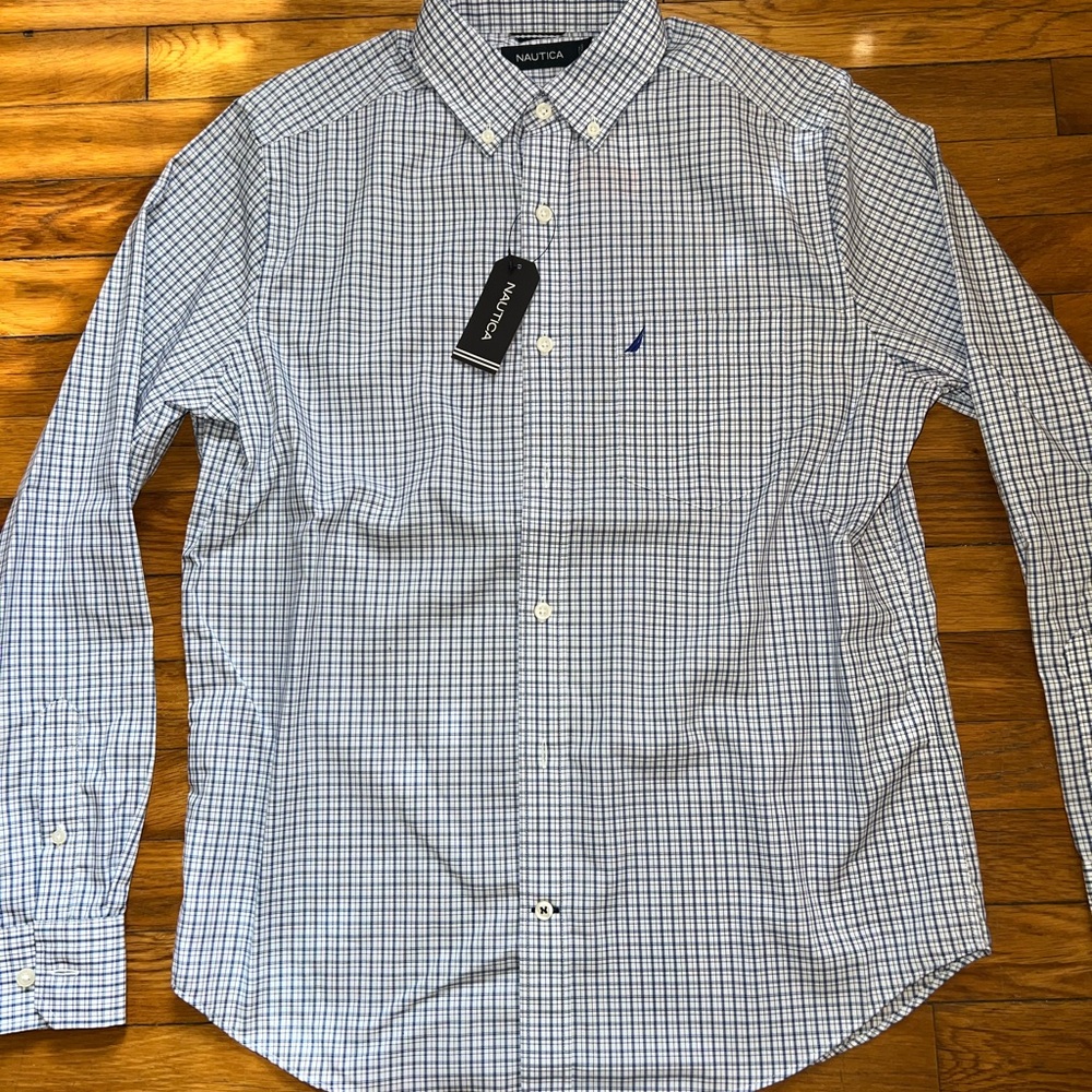 Nautica Men’s small collared long sleeve